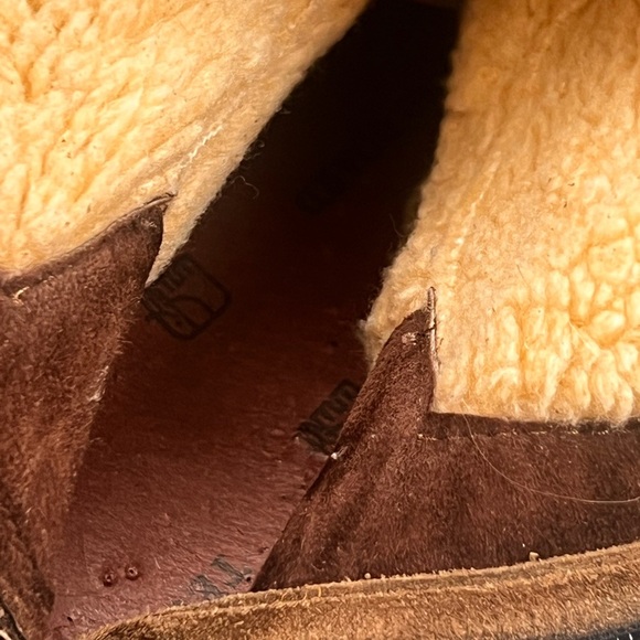 Aquatalia Perdi Weatherproof Taupe Suede lined shearling Cuff Ankle Boot 9 - Picture 11 of 15